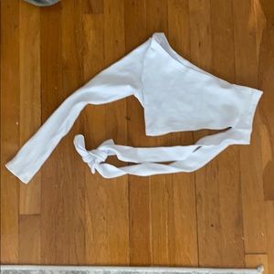 Off the Shoulder Wrap Around Crop Top